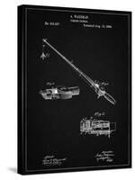 PP490-Vintage Black Fishing Rod and Reel 1884 Patent Poster-Cole Borders-Stretched Canvas