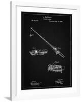 PP490-Vintage Black Fishing Rod and Reel 1884 Patent Poster-Cole Borders-Framed Giclee Print