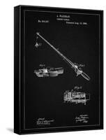 PP490-Vintage Black Fishing Rod and Reel 1884 Patent Poster-Cole Borders-Framed Stretched Canvas