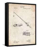 PP490-Vintage Parchment Fishing Rod and Reel 1884 Patent Poster-Cole Borders-Framed Stretched Canvas