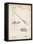 PP490-Vintage Parchment Fishing Rod and Reel 1884 Patent Poster-Cole Borders-Framed Stretched Canvas