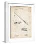 PP490-Vintage Parchment Fishing Rod and Reel 1884 Patent Poster-Cole Borders-Framed Giclee Print