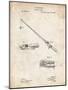 PP490-Vintage Parchment Fishing Rod and Reel 1884 Patent Poster-Cole Borders-Mounted Giclee Print