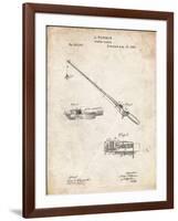 PP490-Vintage Parchment Fishing Rod and Reel 1884 Patent Poster-Cole Borders-Framed Giclee Print