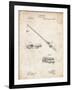PP490-Vintage Parchment Fishing Rod and Reel 1884 Patent Poster-Cole Borders-Framed Giclee Print
