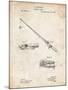 PP490-Vintage Parchment Fishing Rod and Reel 1884 Patent Poster-Cole Borders-Mounted Giclee Print