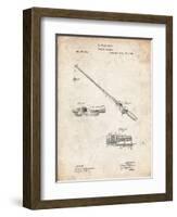 PP490-Vintage Parchment Fishing Rod and Reel 1884 Patent Poster-Cole Borders-Framed Giclee Print