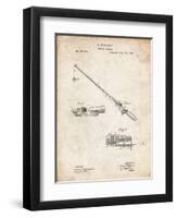 PP490-Vintage Parchment Fishing Rod and Reel 1884 Patent Poster-Cole Borders-Framed Giclee Print