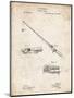 PP490-Vintage Parchment Fishing Rod and Reel 1884 Patent Poster-Cole Borders-Mounted Giclee Print