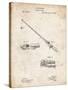 PP490-Vintage Parchment Fishing Rod and Reel 1884 Patent Poster-Cole Borders-Stretched Canvas