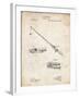 PP490-Vintage Parchment Fishing Rod and Reel 1884 Patent Poster-Cole Borders-Framed Giclee Print