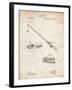 PP490-Vintage Parchment Fishing Rod and Reel 1884 Patent Poster-Cole Borders-Framed Giclee Print