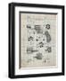 PP5 Antique Grid Parchment-Borders Cole-Framed Giclee Print