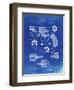 PP5 Faded Blueprint-Borders Cole-Framed Giclee Print