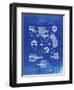 PP5 Faded Blueprint-Borders Cole-Framed Giclee Print