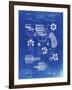 PP5 Faded Blueprint-Borders Cole-Framed Giclee Print