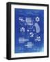 PP5 Faded Blueprint-Borders Cole-Framed Giclee Print