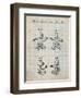 PP50 Antique Grid Parchment-Borders Cole-Framed Premium Giclee Print