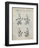 PP50 Antique Grid Parchment-Borders Cole-Framed Premium Giclee Print