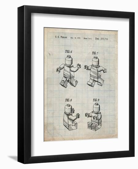 PP50 Antique Grid Parchment-Borders Cole-Framed Premium Giclee Print