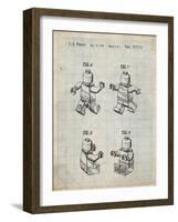 PP50 Antique Grid Parchment-Borders Cole-Framed Giclee Print