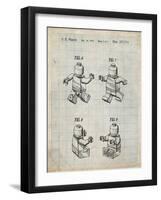 PP50 Antique Grid Parchment-Borders Cole-Framed Giclee Print