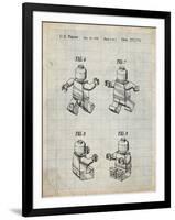 PP50 Antique Grid Parchment-Borders Cole-Framed Giclee Print