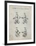 PP50 Antique Grid Parchment-Borders Cole-Framed Giclee Print