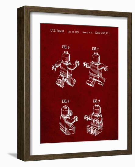 PP50 Burgundy-Borders Cole-Framed Giclee Print