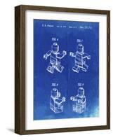 PP50 Faded Blueprint-Borders Cole-Framed Giclee Print