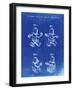 PP50 Faded Blueprint-Borders Cole-Framed Giclee Print