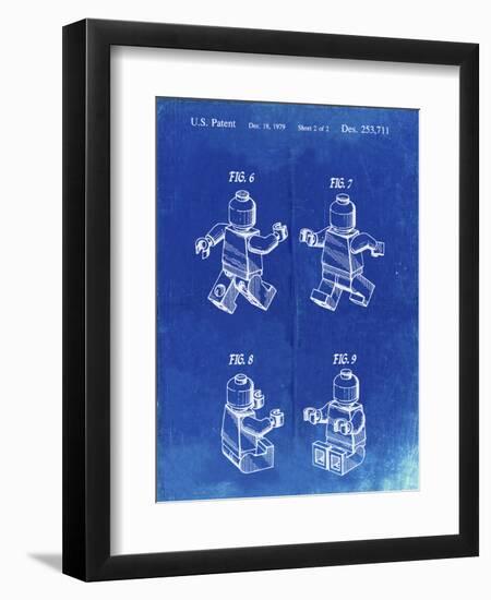 PP50 Faded Blueprint-Borders Cole-Framed Premium Giclee Print