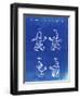 PP50 Faded Blueprint-Borders Cole-Framed Premium Giclee Print