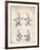 PP50 Vintage Parchment-Borders Cole-Framed Giclee Print