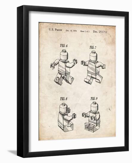 PP50 Vintage Parchment-Borders Cole-Framed Giclee Print