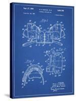 PP504-Blueprint Vintage Football Shoulder Pads Patent Poster-Cole Borders-Stretched Canvas