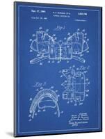 PP504-Blueprint Vintage Football Shoulder Pads Patent Poster-Cole Borders-Mounted Giclee Print
