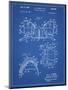PP504-Blueprint Vintage Football Shoulder Pads Patent Poster-Cole Borders-Mounted Giclee Print