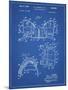 PP504-Blueprint Vintage Football Shoulder Pads Patent Poster-Cole Borders-Mounted Giclee Print