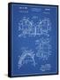 PP504-Blueprint Vintage Football Shoulder Pads Patent Poster-Cole Borders-Framed Stretched Canvas