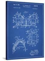 PP504-Blueprint Vintage Football Shoulder Pads Patent Poster-Cole Borders-Stretched Canvas