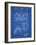 PP504-Blueprint Vintage Football Shoulder Pads Patent Poster-Cole Borders-Framed Giclee Print