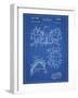 PP504-Blueprint Vintage Football Shoulder Pads Patent Poster-Cole Borders-Framed Giclee Print