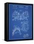 PP504-Blueprint Vintage Football Shoulder Pads Patent Poster-Cole Borders-Framed Stretched Canvas