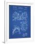 PP504-Blueprint Vintage Football Shoulder Pads Patent Poster-Cole Borders-Framed Giclee Print