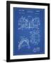 PP504-Blueprint Vintage Football Shoulder Pads Patent Poster-Cole Borders-Framed Giclee Print