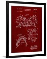 PP504-Burgundy Vintage Football Shoulder Pads Patent Poster-Cole Borders-Framed Giclee Print