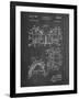 PP504-Chalkboard Vintage Football Shoulder Pads Patent Poster-Cole Borders-Framed Giclee Print