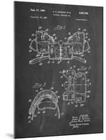PP504-Chalkboard Vintage Football Shoulder Pads Patent Poster-Cole Borders-Mounted Giclee Print