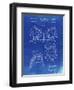 PP504-Faded Blueprint Vintage Football Shoulder Pads Patent Poster-Cole Borders-Framed Giclee Print